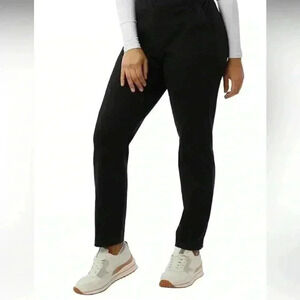 32 Degrees Women's Knit Stretch Elastic Waist Twill Pants, Black, X-Large